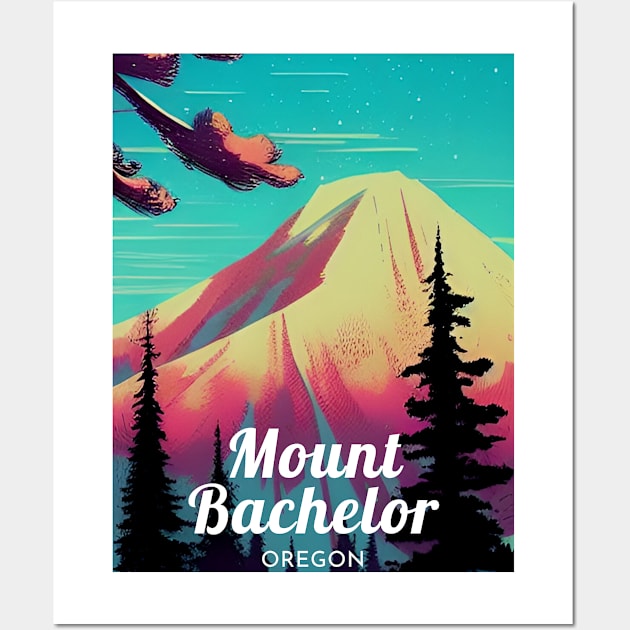 Mount Bachelor Oregon United States ski Wall Art by UbunTo